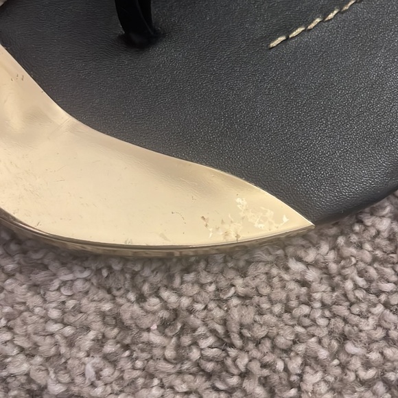 Dolce Vita Black & Gold Sandals - Picture 4 of 5